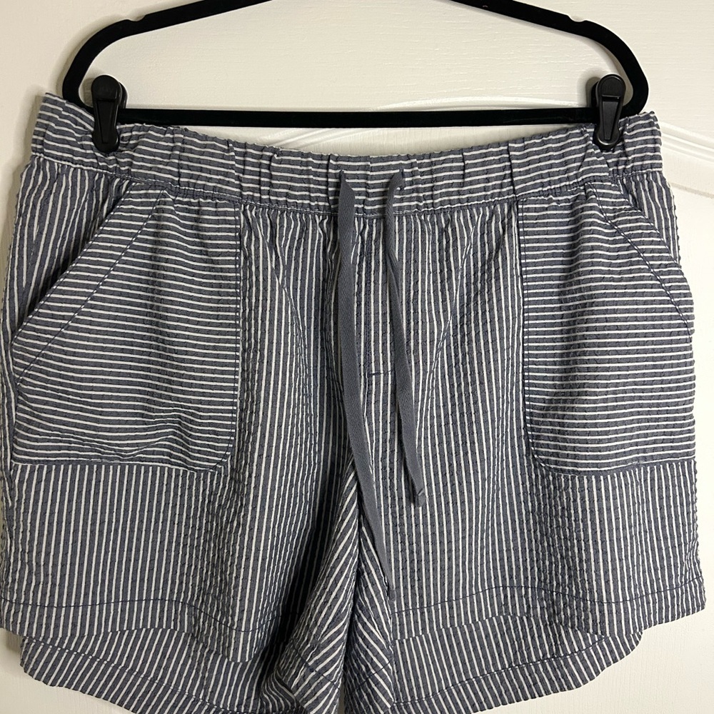 Lane Bryant Gray Striped Shorts